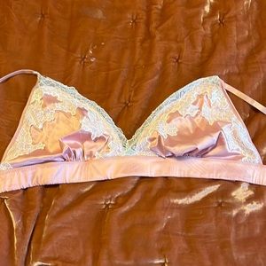 Empress Mimi light pink bralette with lace. NWOT.